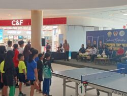 Ketua KONI Sultra Hadiri Pembukaan Tenis Meja Open Tournamen untuk Kelompok Umur yang Diselenggarakan PTMSI